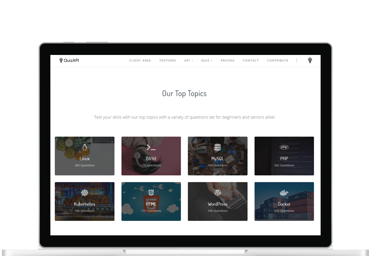 Quiz API Website